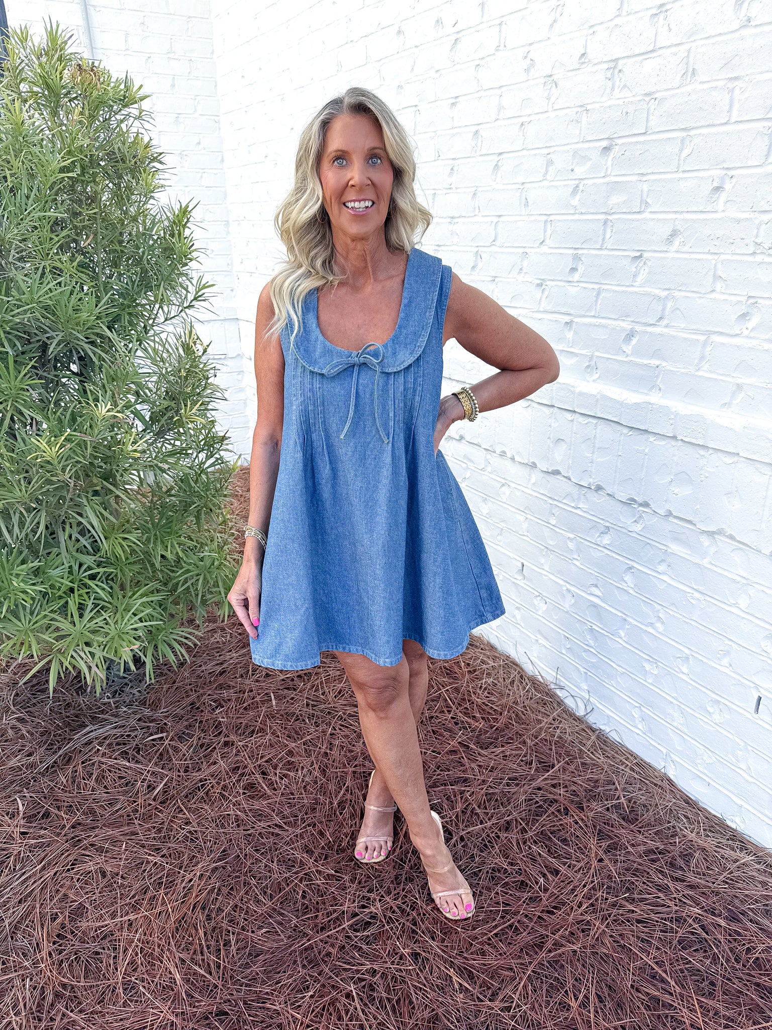 Collared Denim Dress