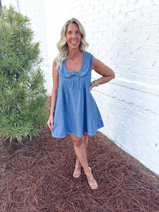 Collared Denim Dress