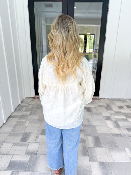 Ivory Eyelet Top