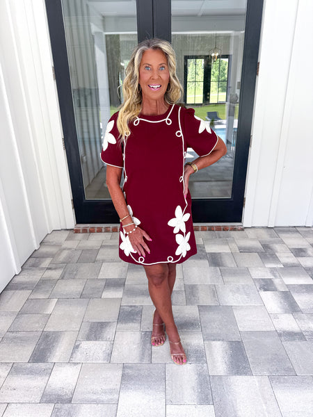 Garnet Applique Dress