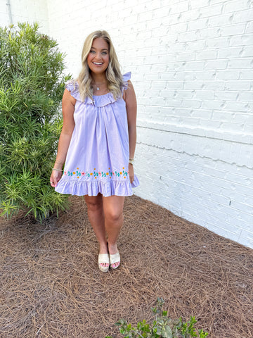 Lavender Ruffle Dress