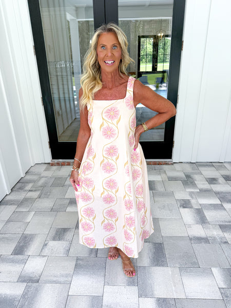 Pink Floral Midi