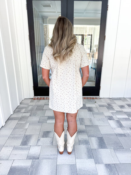 Floral Denim Dress