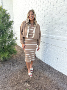 Sweater Dress Cardigan Set