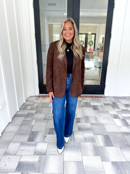 Espresso Suede Blazer