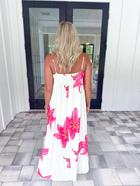 Floral Pleated Maxi