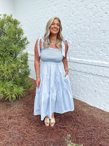 Blue Striped Maxi