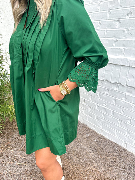 Forest Eyelet Dress