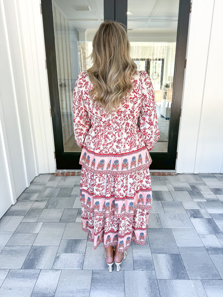Border Print Midi