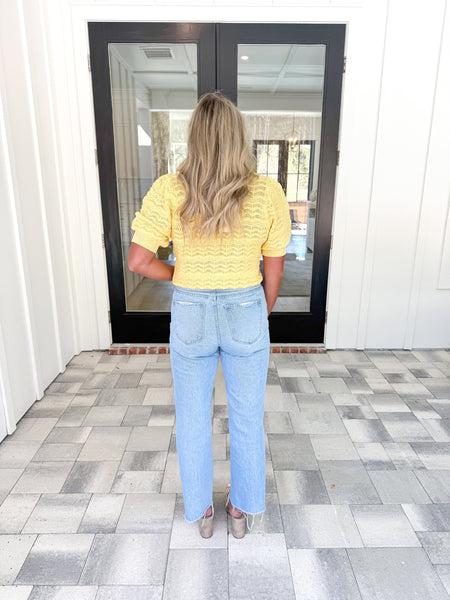 Yellow Textured Knit