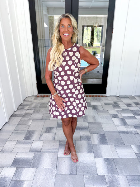 Garnet Polka Dot Dress