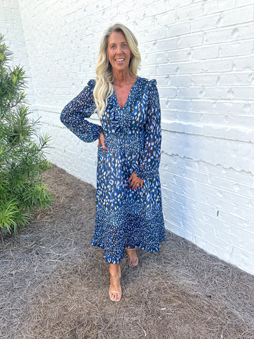 Blue Printed Maxi