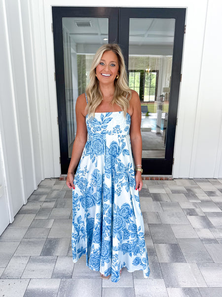 Blue Floral Maxi