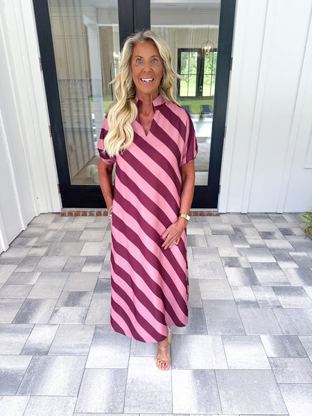 Garnet Striped Maxi