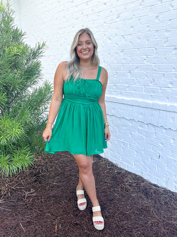 Green Ruched Dress