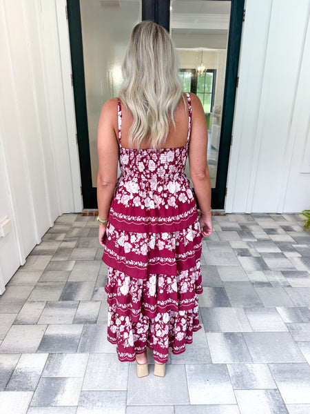 Floral Tiered Midi