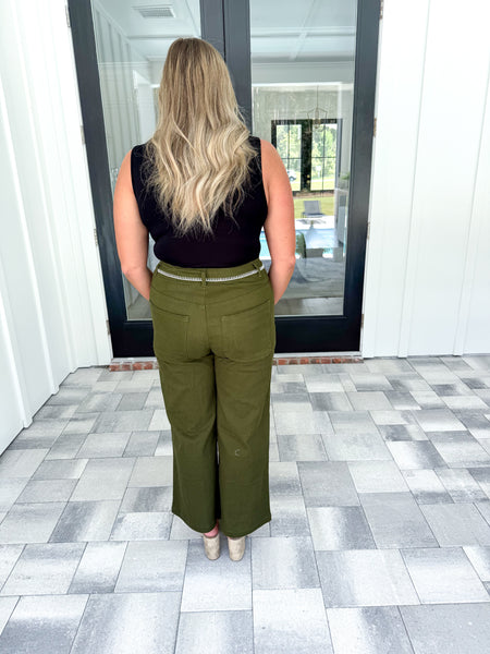 Olive Stitch Pant