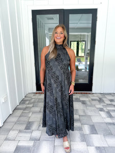 Snake High Neck Maxi