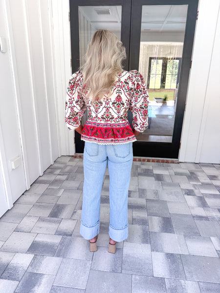 Cream Multi Top