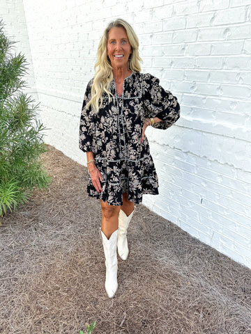 Black Floral Dress