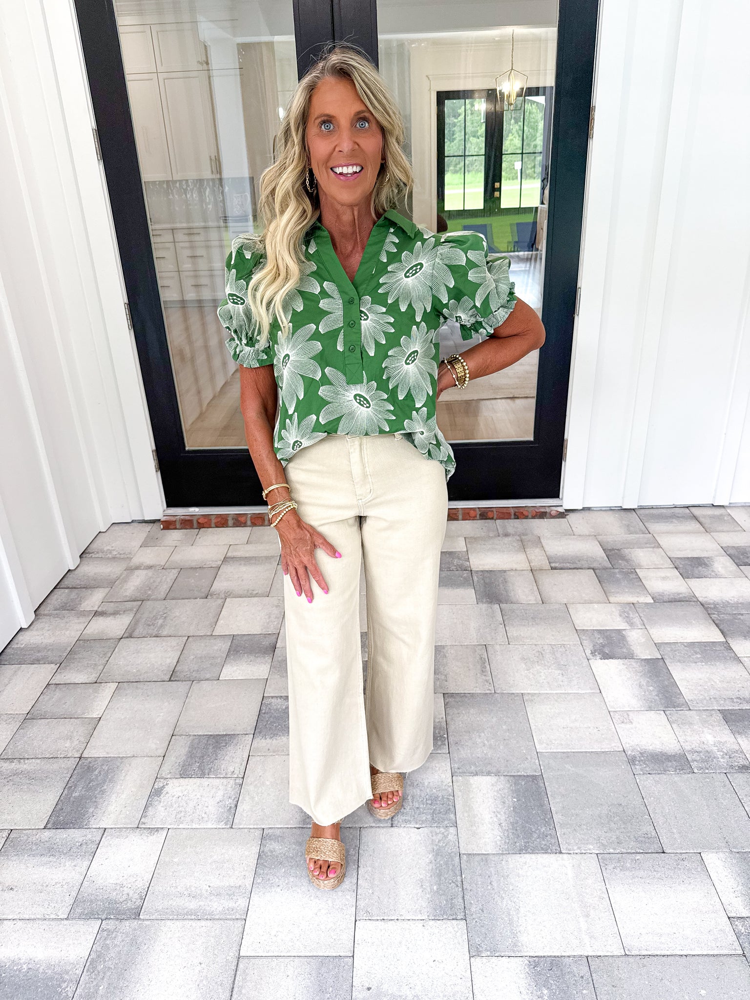 Beige Denim Pants