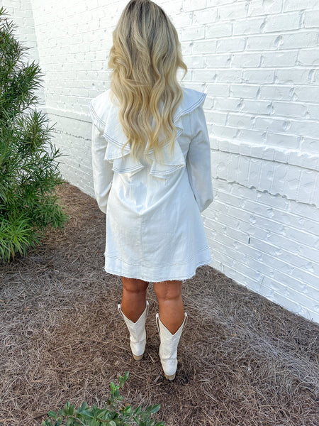 White Denim Dress