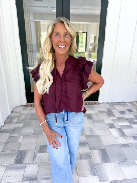 Garnet Lace Top