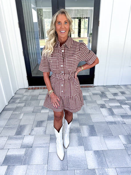 Erika Checkered Dress