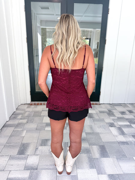 Garnet Lace Top