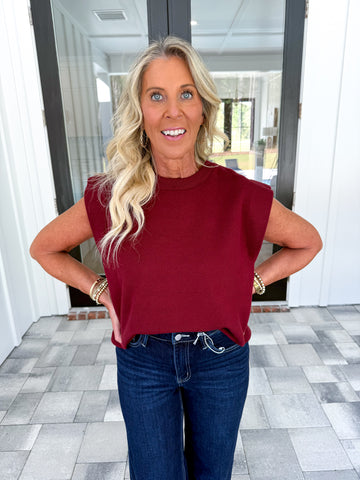 Garnet Knit Top