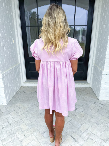 Pink Gingham Dress
