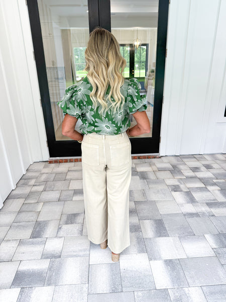 Beige Denim Pants