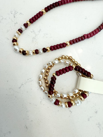 Garnet Bracelet Stack