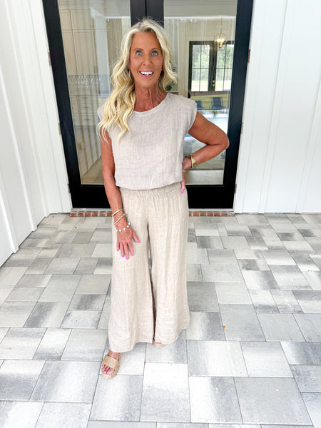 Natural Linen Top