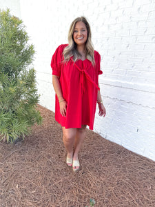 Red Collared Dress