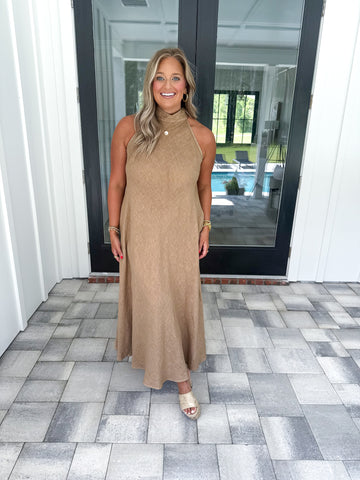Halter Linen Maxi