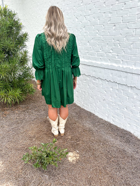 Forest Eyelet Dress