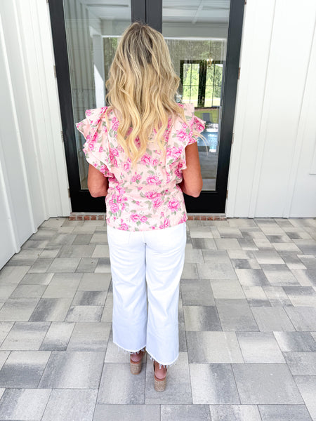 Pink Floral Top