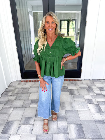 Forrest Smocked Top