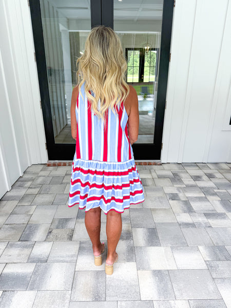 Striped Sleeveless Dress