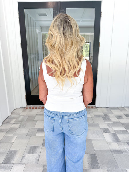 Ivory Scoop Neck Knit