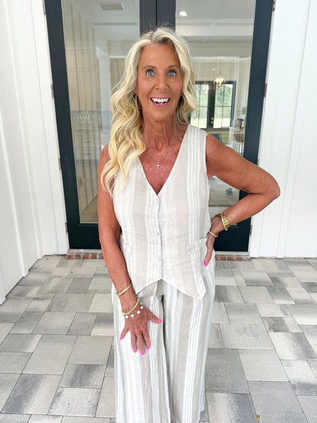 Striped Linen Top