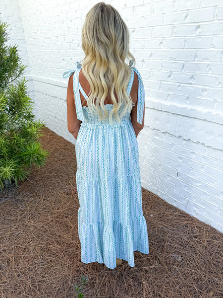 Blue Floral Maxi