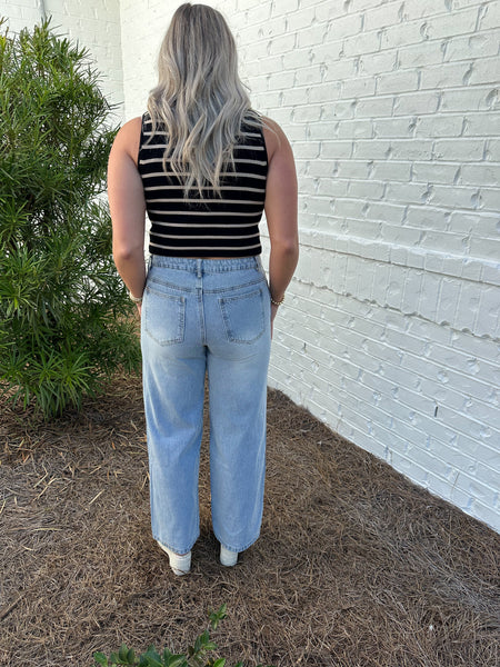 Double Knee Denim Pants