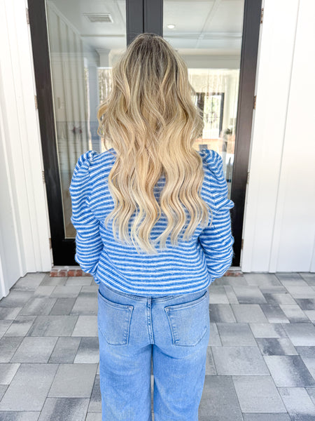 Blue Striped Sweater