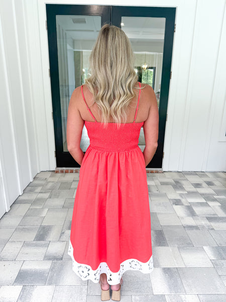 Embroidered Linen Dress