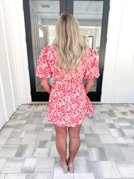 Floral Ruched Dress