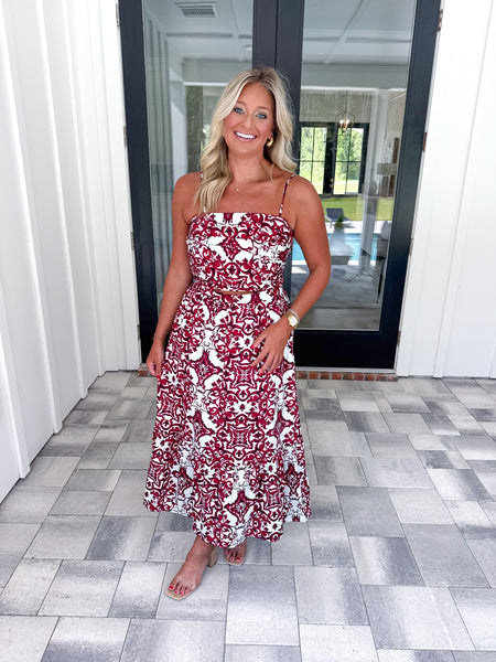 Garnet Printed Midi Set