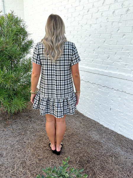 Plaid Tweed Dress