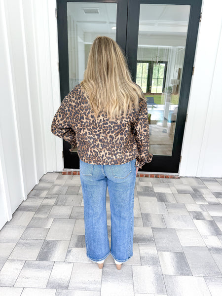 Leopard Denim Jacket